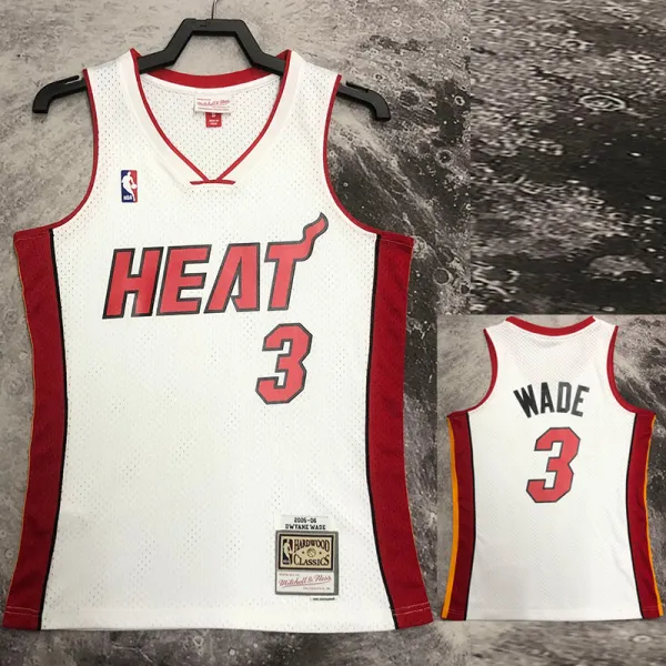 2005/2006 Heat WADE #3 White Top Quality Hot Pressing NBA Jersey