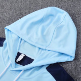 24/25 France White Blue Hooded  Tracksuit