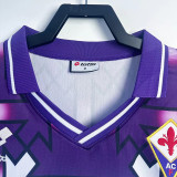 1992/1993 Fiorentina Away  Long Sleeve  Retro Soccer Jersey