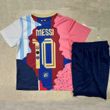 25/26 BAR Messi Commemorative Edition Kids Soccer Jersey(左肩阿根廷）