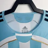 2006 Argentina Home Long Sleeve Retro Soccer Jersey