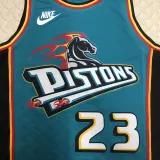 22/23 Pistons IVEY #23 Blue Top Quality Hot Pressing NBA Jersey (Retro Logo)