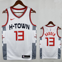 19/20  ROCKETS Harden #13 White Top Quality Hot Pressing NBA Jersey (City Edition)城市版