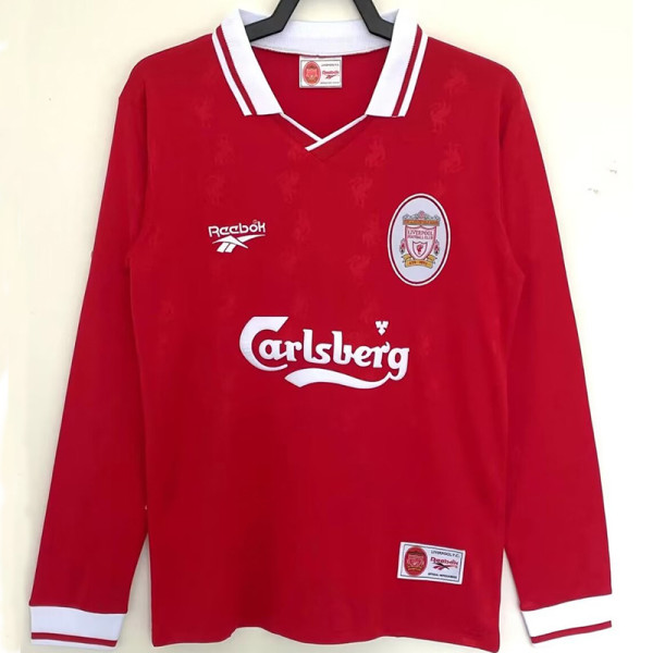 1996/1997 LIV Home Long Sleeve Retro  Soccer Jersey(长袖）
