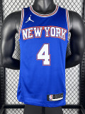 21/22 KNICKS ROSE #4 Blue Top Quality Hot Pressing NBA Jersey (Trapeze Edition) 飞人版