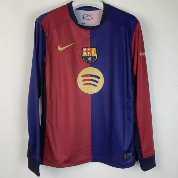 24/25 BAR Home Long sleeve Fans Soccer Jersey (大胸花)长袖