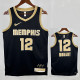 23/24 Grizzlies MORANT #12 Black Honor Edition Top Quality Hot Pressing NBA Jersey荣耀版