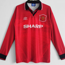 1994/1996 Man Utd Home Long sleeve Retro soccer jersey (长袖)