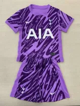 24/25 TOT purple Goalkeeper Kids Soccer Jersey