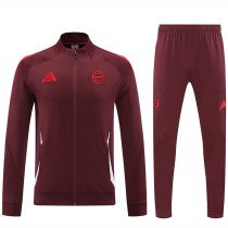 24/25 Bayern Dark Red Jacket Tracksuit