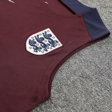 24/25 England Maroon Tank top and shorts suit（枣红）