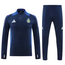 24/25 Al-Nassr Royal Blue Half Pull Tracksuit  (半拉链)
