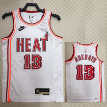 22/23 Heat ADERAYO #13 White Top Quality Hot Pressing NBA Jersey (Retro Logo)