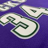 22/23 BUCKS ANTETOKOUNMPO #34 Purple Top Quality Hot Pressing NBA Jersey (Retro Logo)