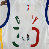 WARRIORS MEXICO #30 White Edition Top Quality Hot Pressing NBA Jersey (V领）