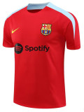 24/25 BAR Red & Light Blue Training shirts浅蓝肩
