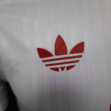 24/25 Man Utd  White Special Edition Player Version Soccer Jersey（胸前红广告）