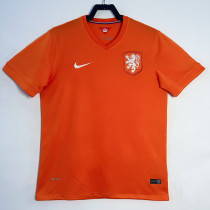 2014 Netherlands Home Retro Soccer Jersey(No Number、无带号）