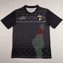 Palestine Black Wire Mesh Version Retro  Soccer Jersey