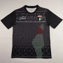 Palestine Black Wire Mesh Version Retro  Soccer Jersey