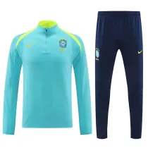 24/25 Brazil  Green Half Pull Tracksuit (半拉链)