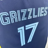 22/23 Grizzlies KAWAMURA #17 Dark Blue  Top Quality Hot Pressing NBA Jersey
