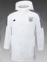 24/25 Germany White Hooded Cotton Coat (黑标)帽棉衣