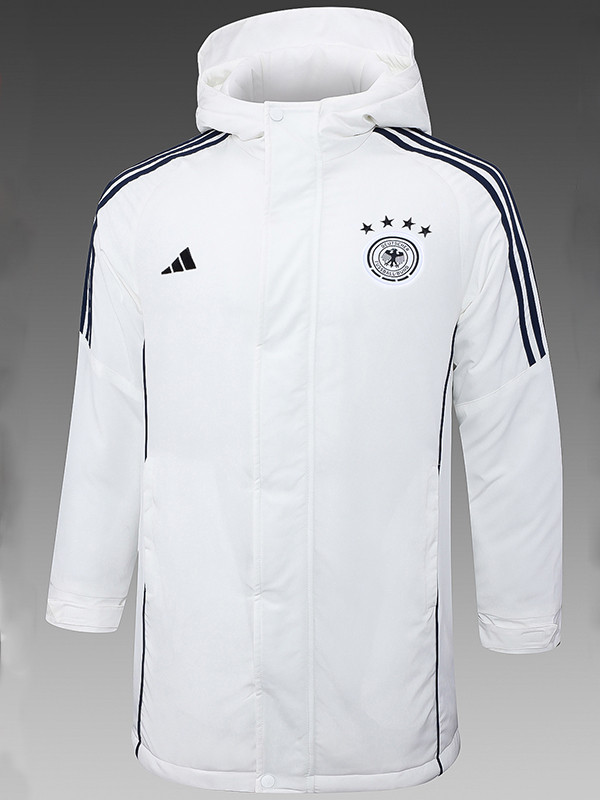 24/25 Germany White Hooded Cotton Coat (黑标)帽棉衣