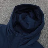 24/25 Marseille Royal Blue Hooded Cotton Coat G245白色队标