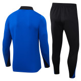 24/25 BAR Blue  Half Pull  Kids Tracksuit  (童装、半拉链)