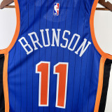 23/24 KNICKS BRUNSON #11 Blue City Edition Top Quality Hot Pressing NBA Jersey