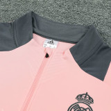 24/25 RMA Pink Player Version Half Pull Tracksuit  (球员版粉色、半拉链)
