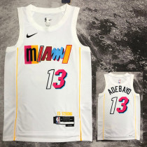 22/23 HEAT ADEBAYO #13 White City Edition Top Quality Hot Pressing NBA Jersey