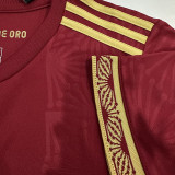 25/26 Mexico Maroon Gold Cup (Embroidery Seal) Fans Soccer Jersey枣红刺绣章