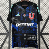 24/25  Universidad De Chile Black Goalkeeper Fans Soccer Jersey