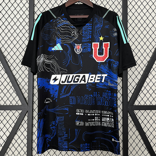 24/25  Universidad De Chile Black Goalkeeper Fans Soccer Jersey