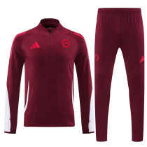 24/25  Bayern Bordeaux  Player version Half Pull Tracksuit  (球员版、半拉链)