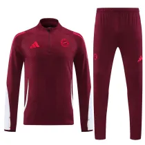 24/25  Bayern Bordeaux  Player version Half Pull Tracksuit  (球员版、半拉链)