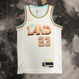 22/23 Cleveland Cavaliers JAMES #23 White City Edition Top Quality Hot Pressing NBA Jersey
