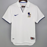 1998 Italy Away White Retro Soccer Jersey