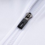 24/25 Germany White Hooded  Half Pull Tracksuit(Add Fluff)  (半拉链、加绒F595)