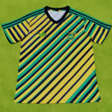 24/25 Jamaica Yellow Green Striped Version Fans Soccer Jersey
