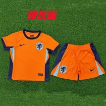 24/25 Netherlands Home  Kids Player Version Soccer Jersey(童装球员）