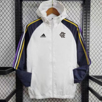 24/25 Flamengo White & Royal Blue Hooded Windbreaker