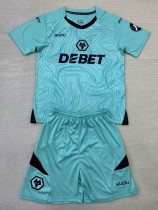 24/25 Wolves Lake Blue Goalkeeper Kids  Soccer Jersey
