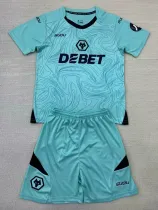 24/25 Wolves Lake Blue Goalkeeper Kids  Soccer Jersey