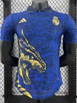 24/25 RMA Blue Golden Dragon Edition Player Version Soccer Jersey