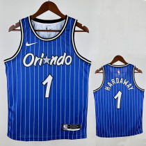 18/19 Magic HARDAWAY #1 Retro Striped Blue Top Quality Hot Pressing NBA Jersey 复古 条纹蓝色