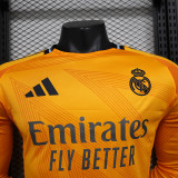 24/25 RMA  Away  Long Sleeve Player Version Soccer Jersey(长袖）