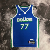 22/23 Dallas Mavericks DoNCIC #77 Blue City Edition Top Quality Hot Pressing NBA Jersey